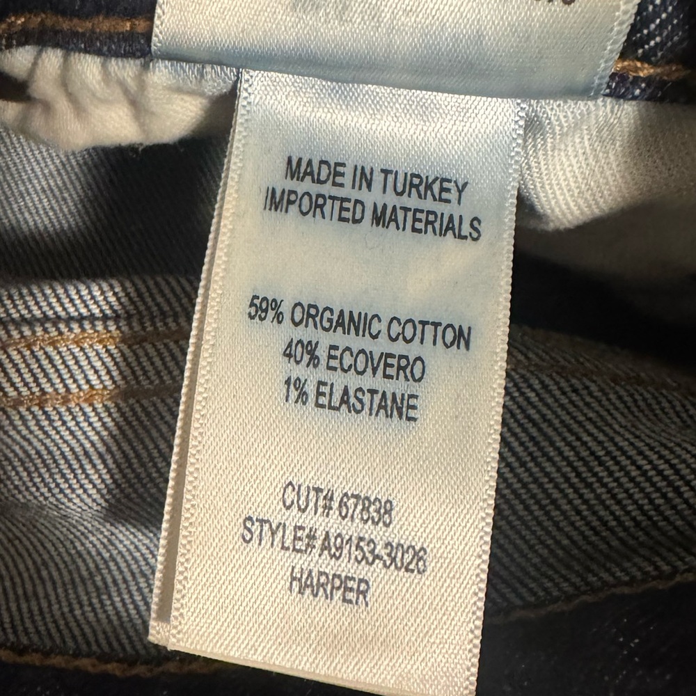 Agolde size 31 Dark Wash Harper Mid-Rise Relaxed Straight Jean - Picture 8 of 9
